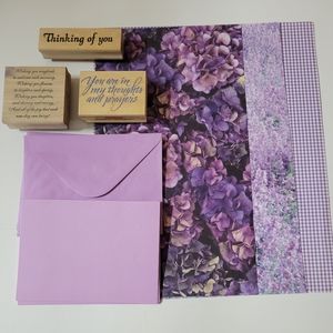 Thinking of You Wooden Block Rubber Stamp